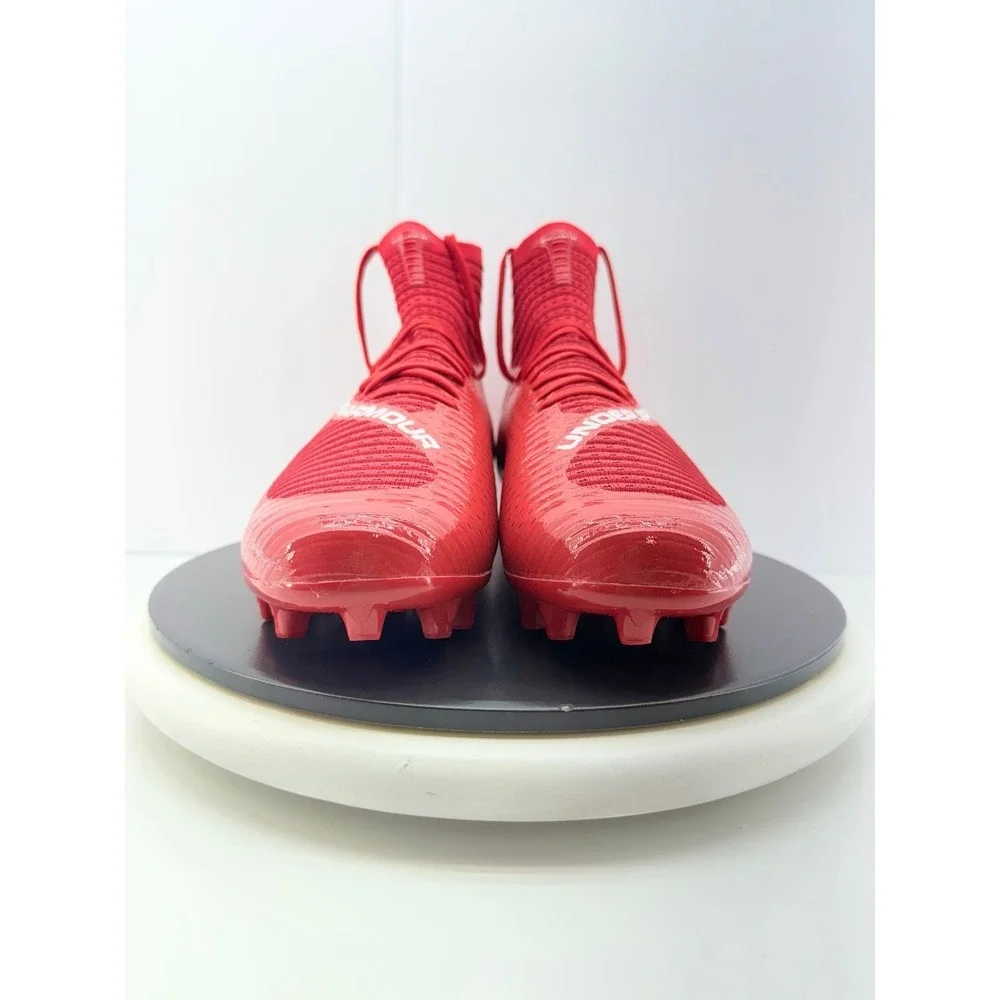 Under Armour‎ UA Highlight 2 MC Mens Size 12.5 Red Knit Football Cleats NEW